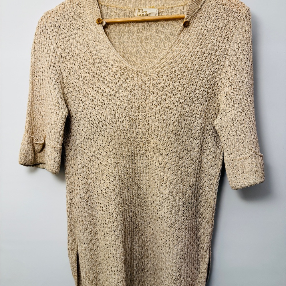 It's Pure Gould Beige Knit Sweater